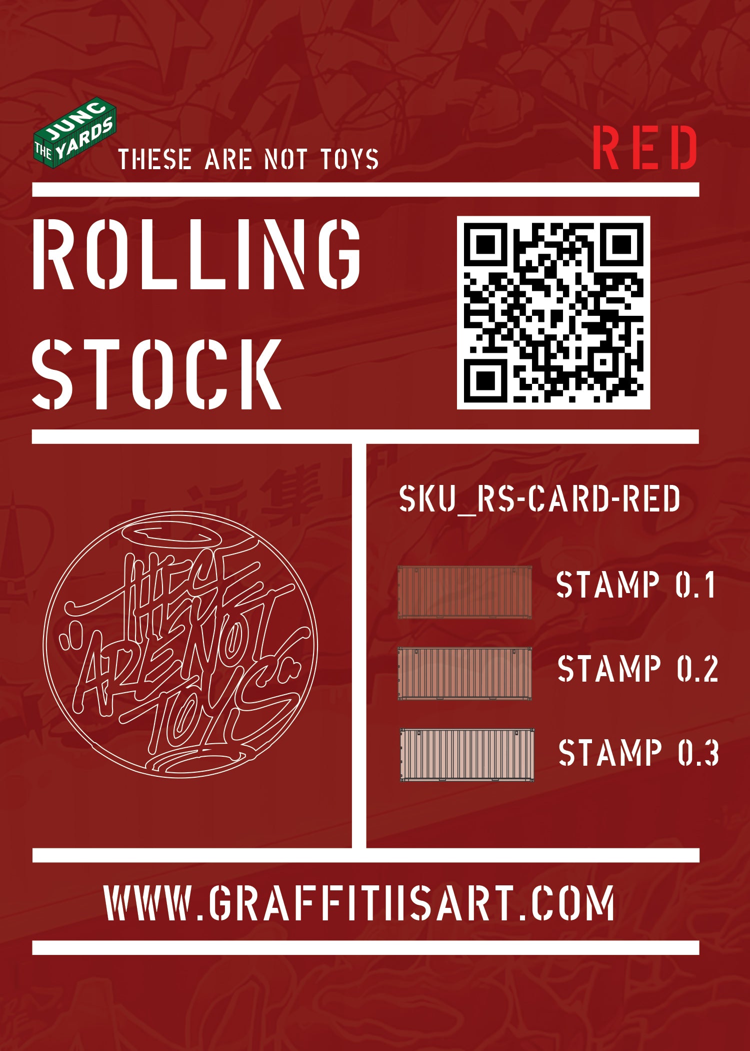 Physical Red Acrylic Rolling Stock Card - Entry level for the Manifest loyalty program at 1110b Dupont.