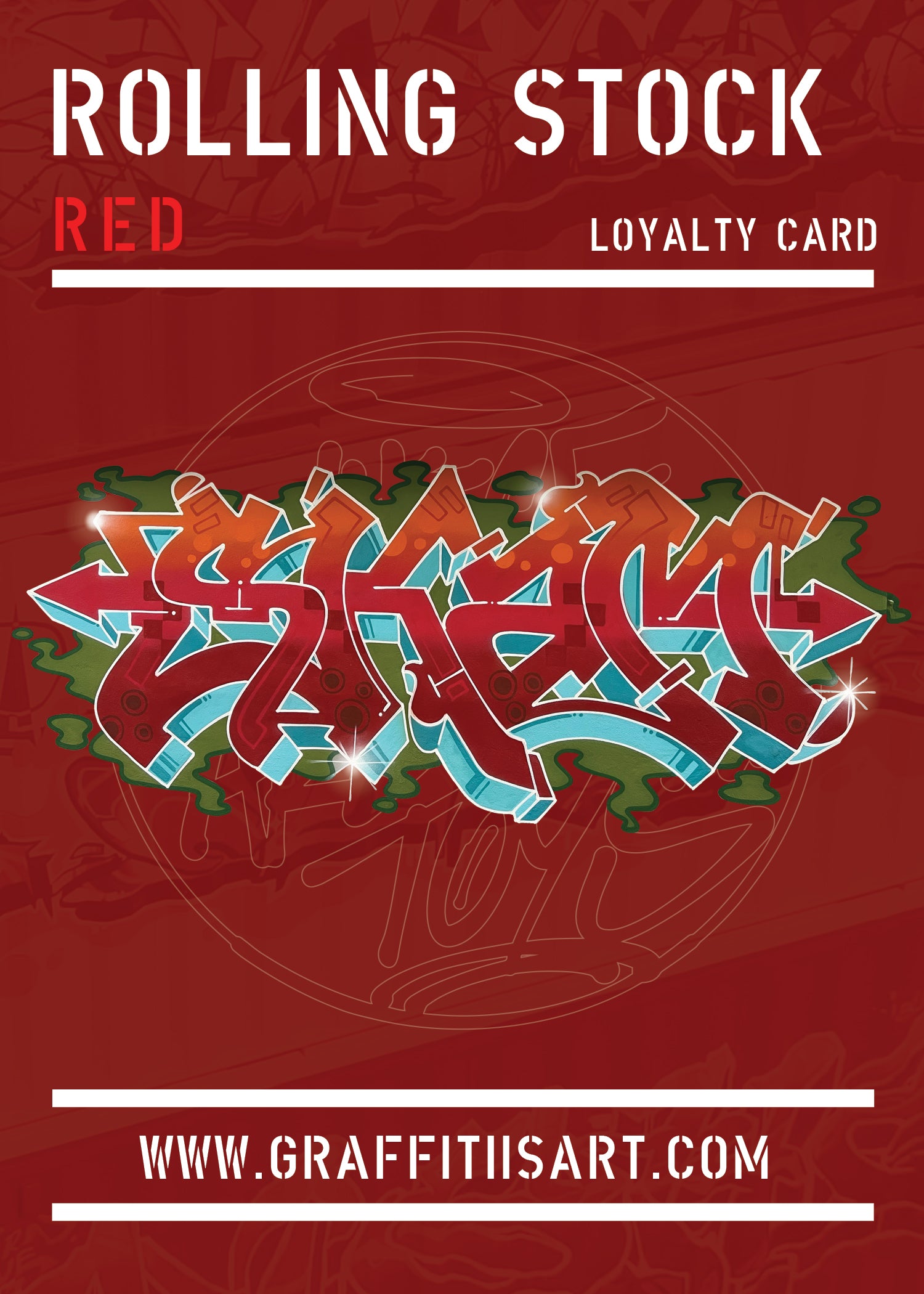 Physical Red Acrylic Rolling Stock Card - Entry level for the Manifest loyalty program at 1110b Dupont.