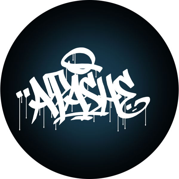 Authentic Apashe graffiti tag signature on the art collectible model