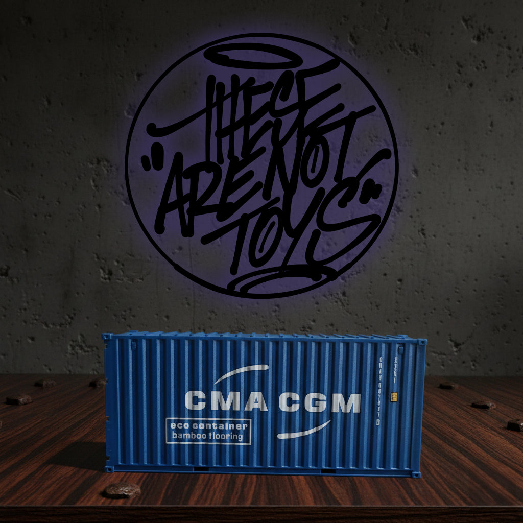 Blanks: CMA CGM 1/35 Scale Mini Shipping Container - Graffiti Canvas & Model - These Are Not Toys