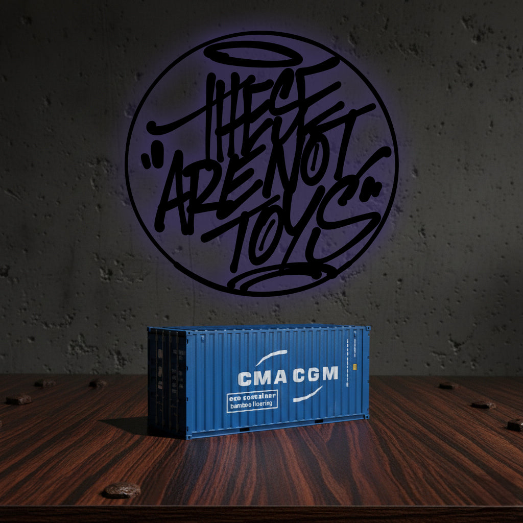 Blanks: CMA CGM 1/35 Scale Mini Shipping Container - Graffiti Canvas & Model - These Are Not Toys