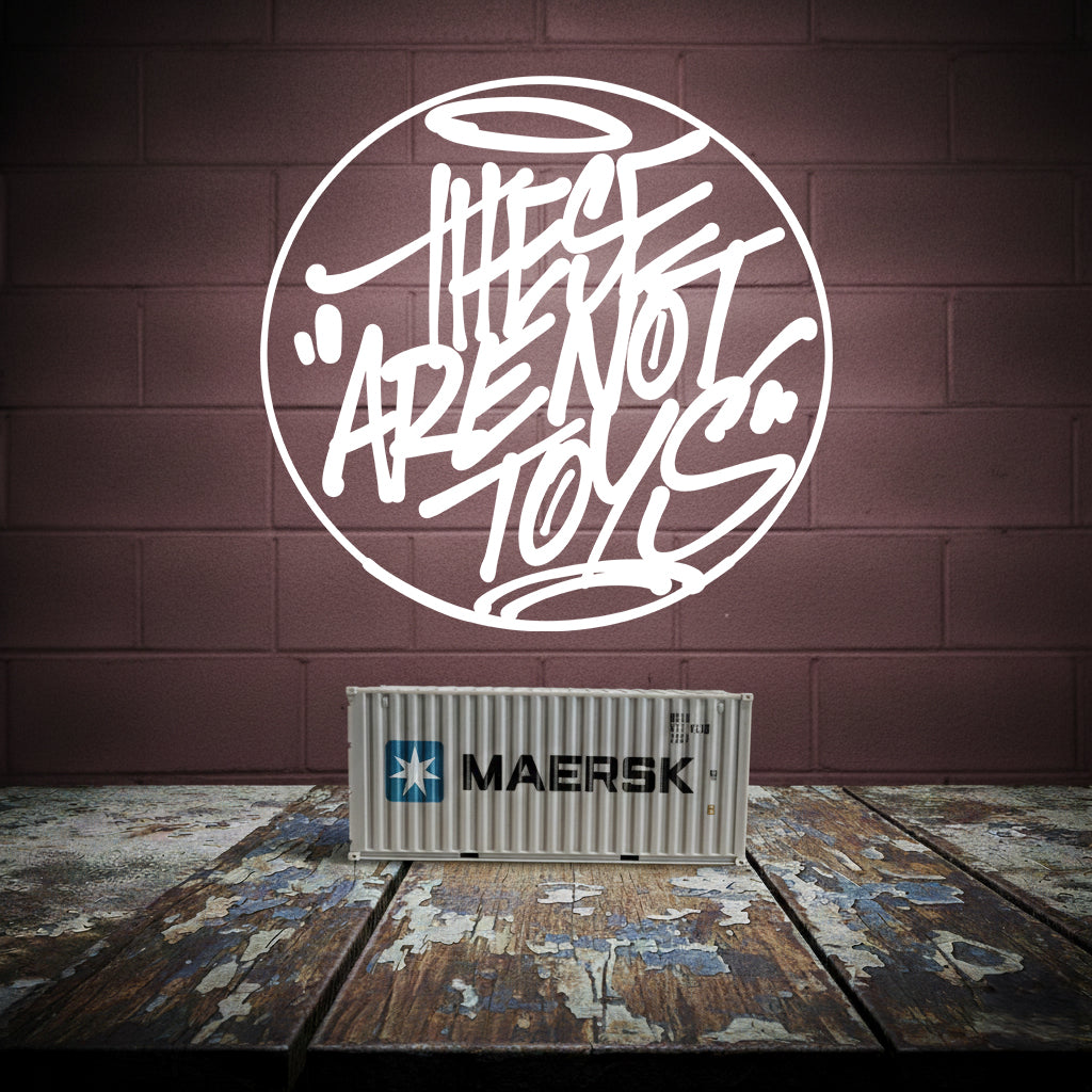 Blanks: Maersk 1/35 Scale Mini Shipping Container - Graffiti Canvas & Model - These Are Not Toys