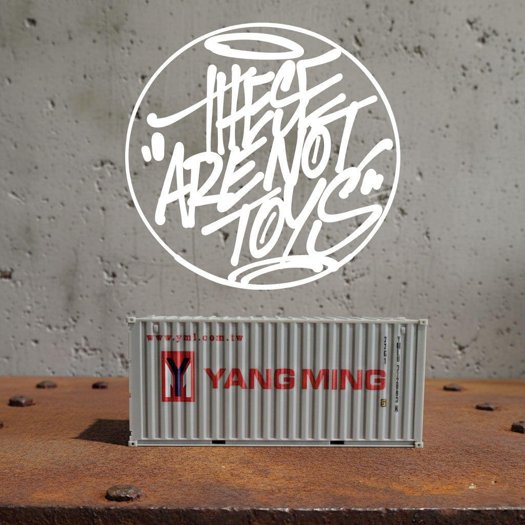 Blanks: Yang Ming 1/35 Scale Mini Shipping Container - Graffiti Canvas & Model - These Are Not Toys