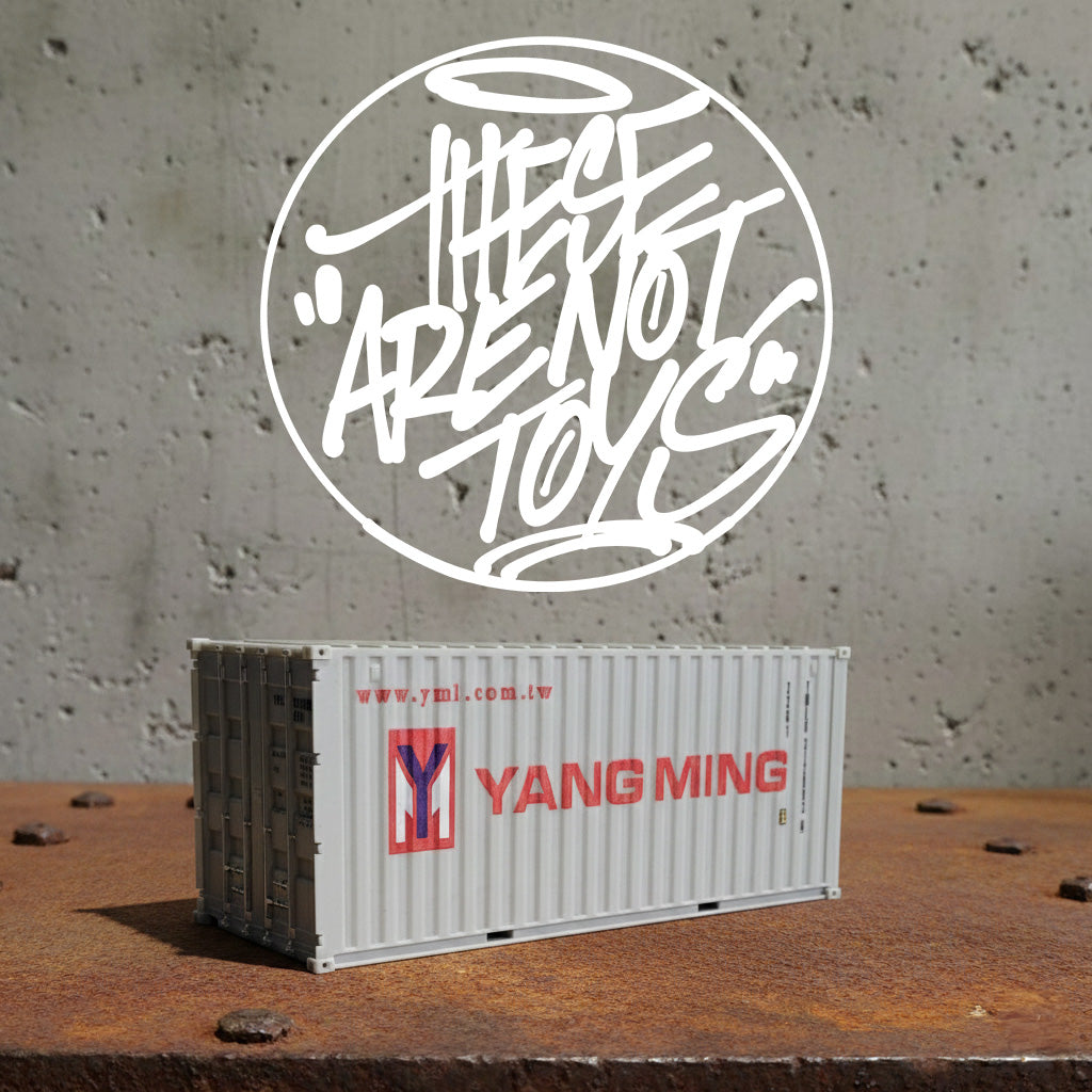 Blanks: Yang Ming 1/35 Scale Mini Shipping Container - Graffiti Canvas & Model - These Are Not Toys