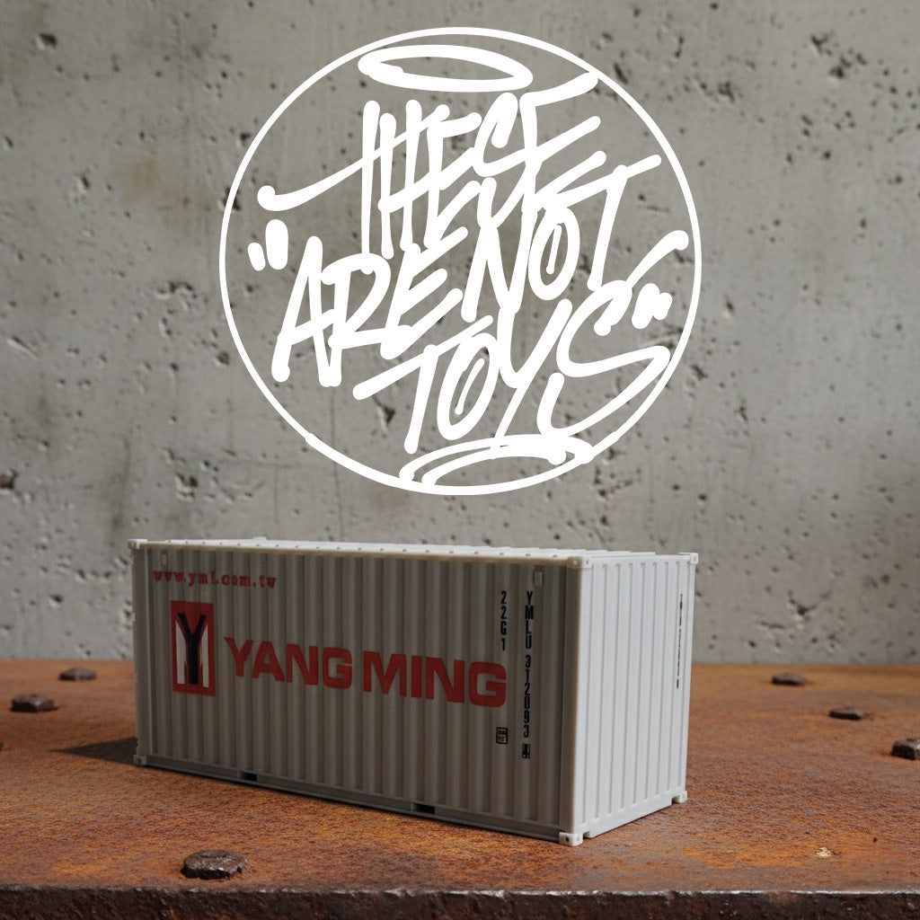 Blanks: Yang Ming 1/35 Scale Mini Shipping Container - Graffiti Canvas & Model - These Are Not Toys